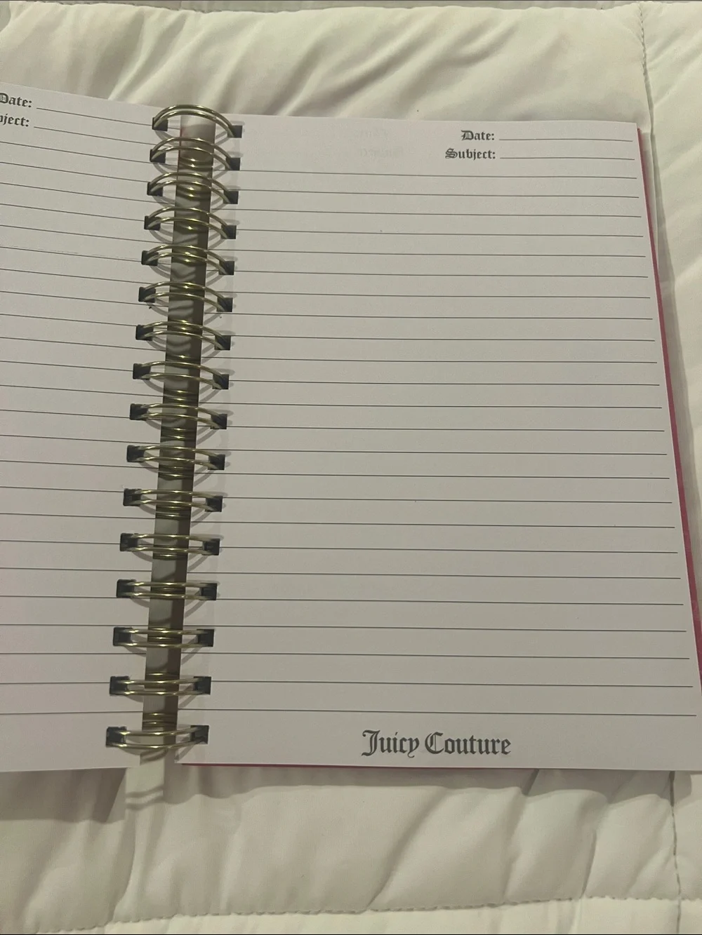 Juicy Couture Journal with Pompom Keychain